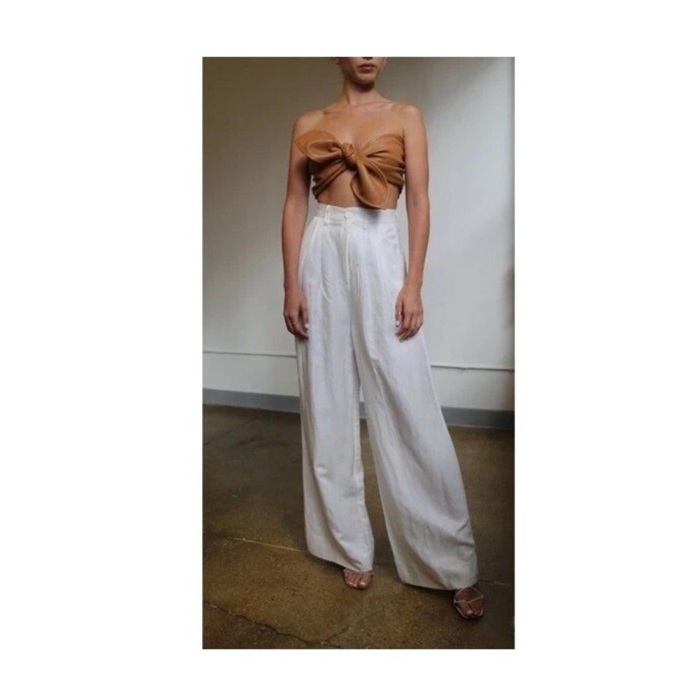 Nonchalant Fabi Wide Leg Pants White Medium NWT Modern